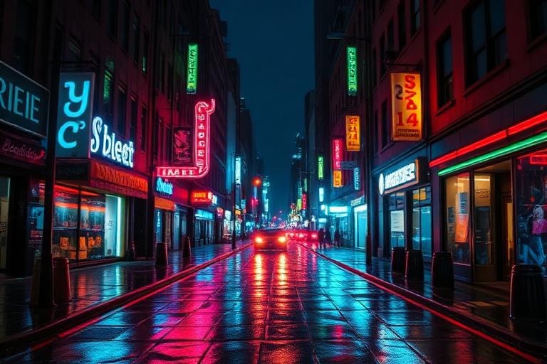 Neon City Rain